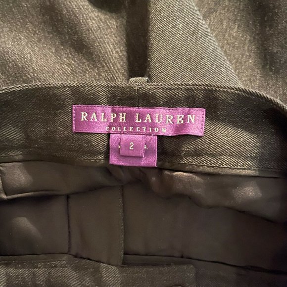 Ralph Lauren Collection Vintage Women Wool Stirrup Pant 2 Purple Label USA Union - Picture 8 of 10